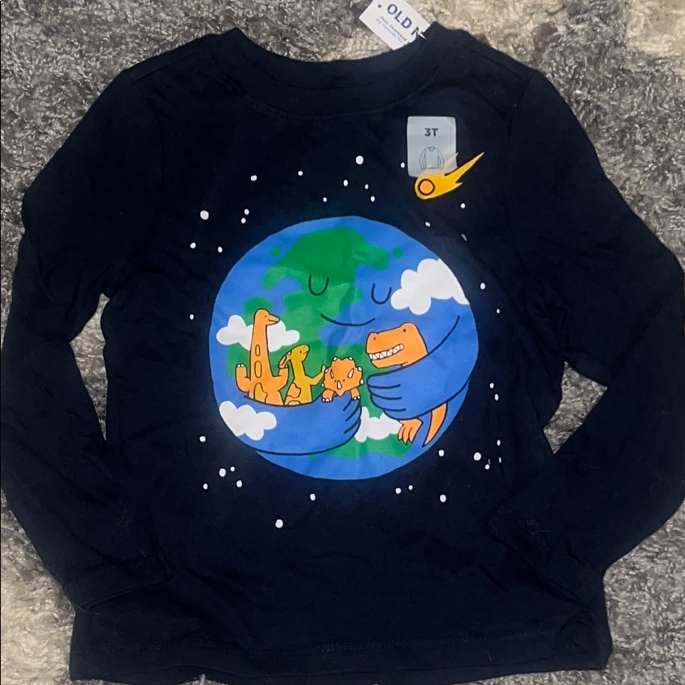 🌟 Old Navy Kids navy blue Dinosaur Graphic Tee
